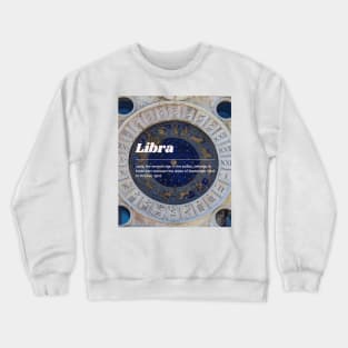 Libra Zodiac Roman Numeral Print Crewneck Sweatshirt